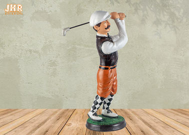 Παλαιό Tabletop παικτών γκολφ ειδωλίων αγαλμάτων Polyresin αγαλμάτων αθλητικών τύπων διακοσμητικό άγαλμα