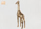 Χρυσό Giraffe φίμπεργκλας φύλλων γλυπτό που στέκεται το ζωικό επιτραπέζιο άγαλμα ειδωλίων