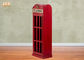 Βρετανικό MDF ραφιών αποθήκευσης γραφείου αποθήκευσης τηλεφωνικών θαλάμων παλαιό ξύλινο κόκκινο χρώμα ραφιών πατωμάτων