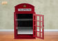 Βρετανικά MDF κόκκινου χρώματος γραφείου γραφείων τηλεφωνικών θαλάμων διακοσμητικά ξύλινα έπιπλα ραφιών πατωμάτων