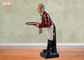 Κόκκινο πολυ οικονόμων άγαλμα 90cm γλυπτών οικονόμων ρητίνης ντεκόρ κουζινών αρχιμαγείρων αγαλμάτων παχύ